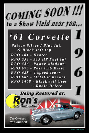 1961 Corvette - to be Restored at Ron's Aut orestoration
