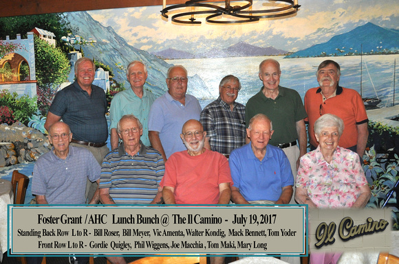 2017 FG Luncheon   JULY 19 _ at  IL CAMINO Leominster